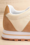 Phebes Brown and Cream Lace-Up Sneakers | La petite garçonne side back close-up