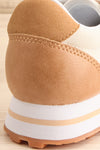 Phebes Brown and Cream Lace-Up Sneakers | La petite garçonne back close-up