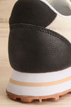 Phebes Black Black and Cream Lace-Up Sneakers | La petite garçonne back close-up