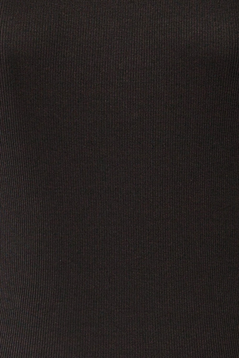 Phloriane Black Ribbed Midi Dress w/ Ivory Trim | La petite garçonne fabric 