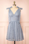 Pippa Short Light Blue Lace Dress | Boutique 1861 front view