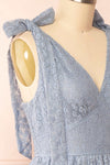 Pippa Short Light Blue Lace Dress | Boutique 1861 side close-up