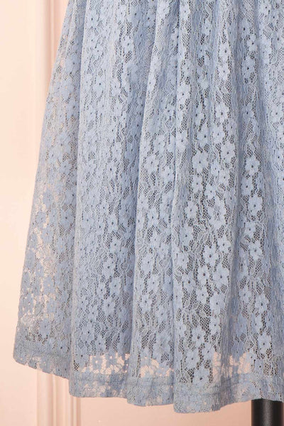 Pippa Short Light Blue Lace Dress | Boutique 1861 bottom