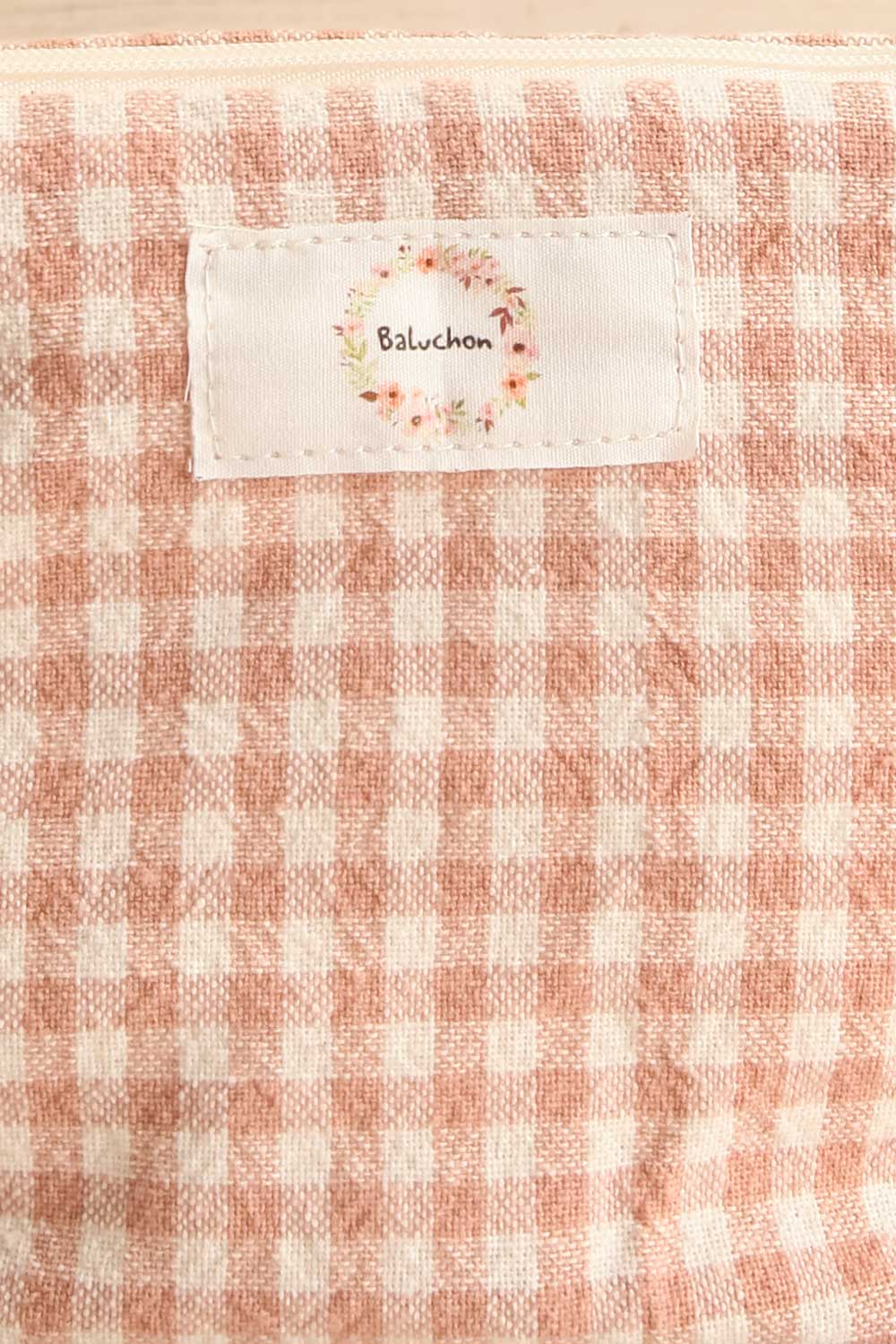 Pixel Gingham Cosmetic Bag | Maison garçonne fabric 