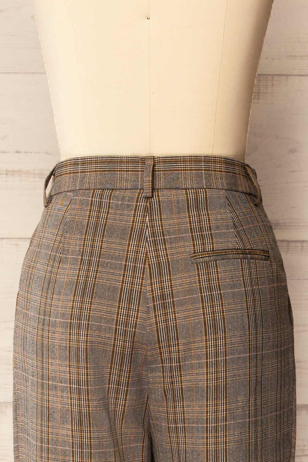Plano High-Waisted Plaid Pants | La petite garçonne back