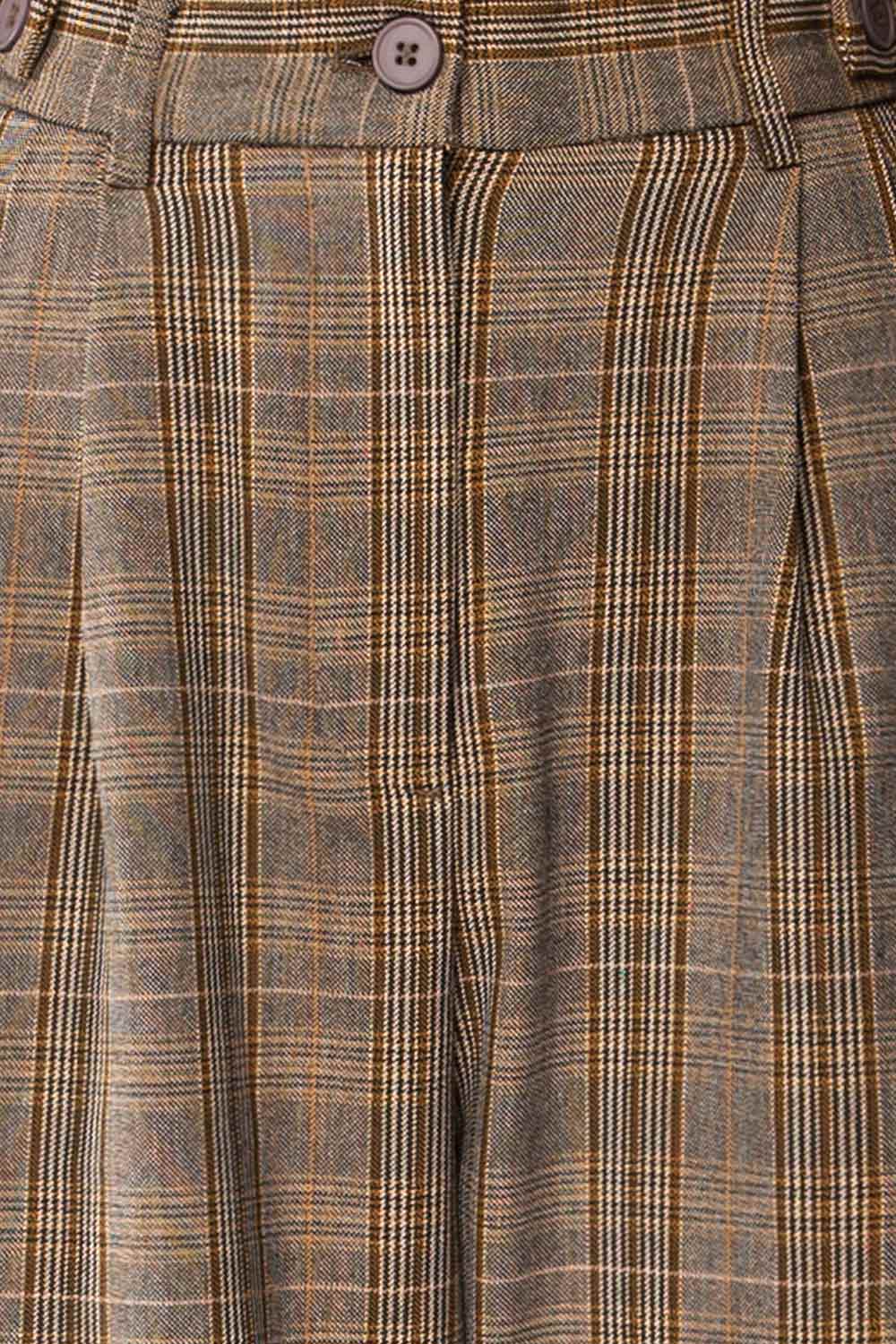 Plano High-Waisted Plaid Pants | La petite garçonne fabric 