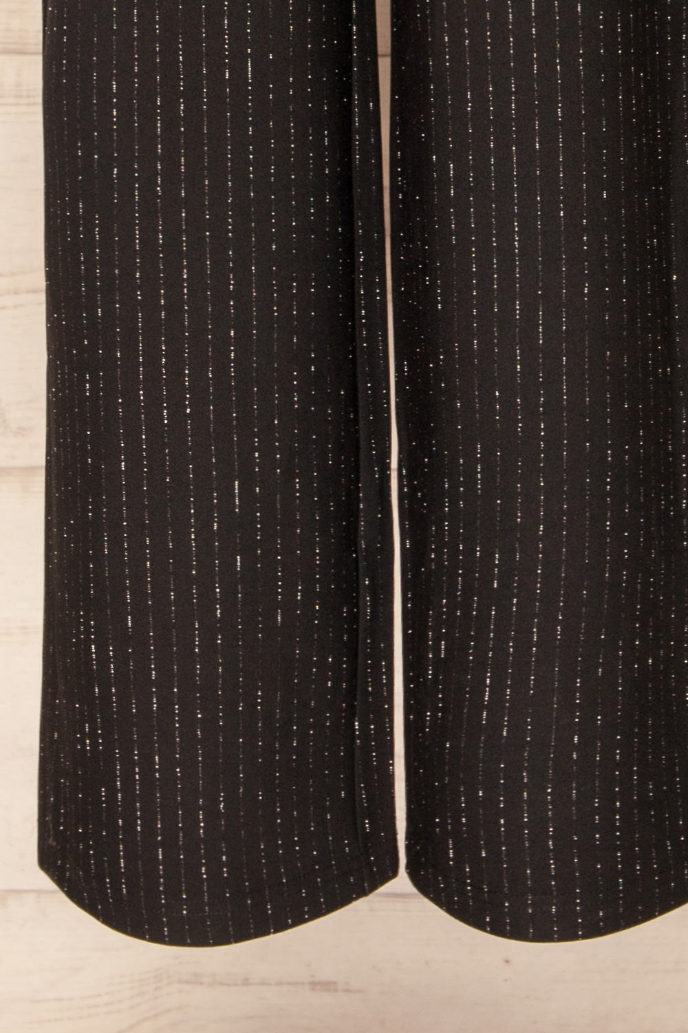 Pokhara Glitter Striped Black Pants