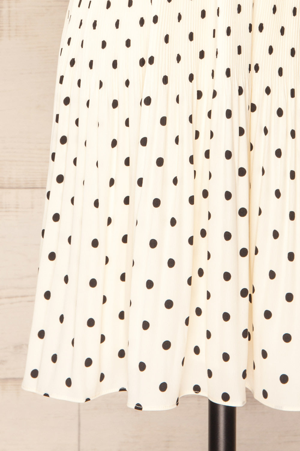 Polperro Short Pleated Polka Dot Dress | La petite garçonne  bottom