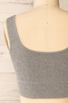 Pompei Grey Padded Ribbed Cami Top | La petite garçonne  back close-up