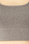 Pompei Grey Padded Ribbed Cami Top | La petite garçonne fabric