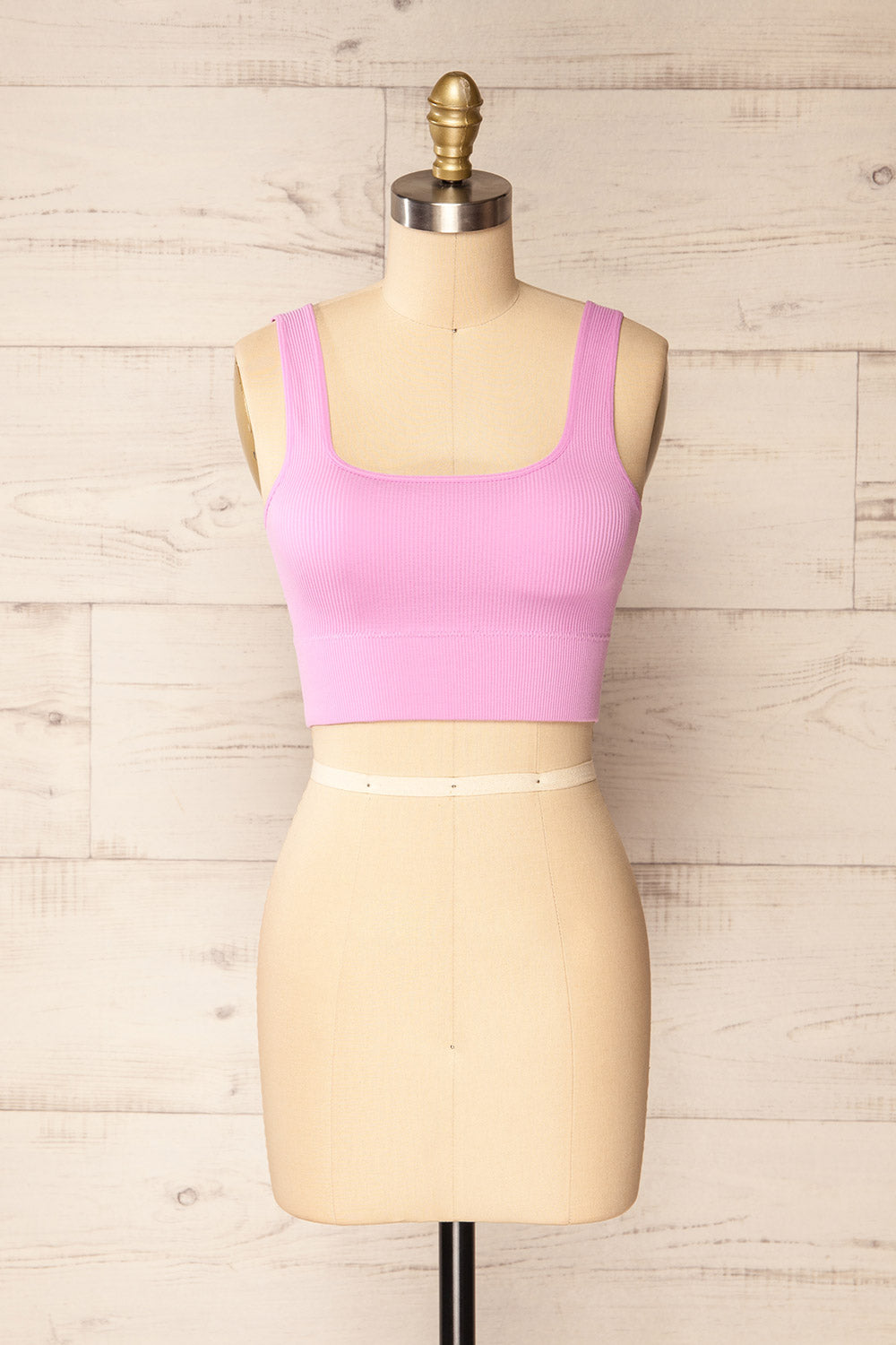 Pompei Pink Padded Ribbed Cami Top