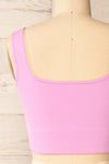 Pompei Pink Padded Ribbed Cami Top | La petite garçonne back close-up