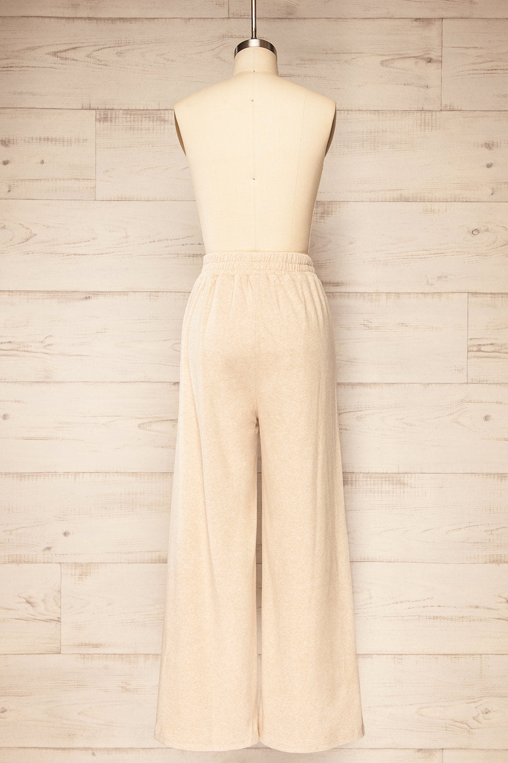 Pozatik Beige Jogger Pants w/ Elastic Waist | La petite garçonne back view