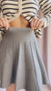 Video of a person wearing Yakima Grey High-Waisted A-Line Skirt from La petite garçonne