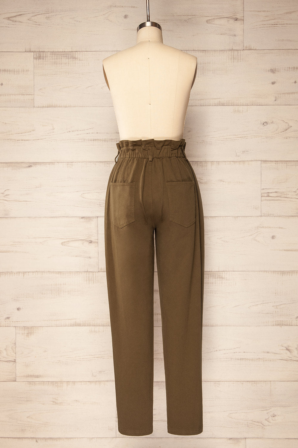 Provost Khaki Pants w/ Elastic Waist | La petite garçonne back view