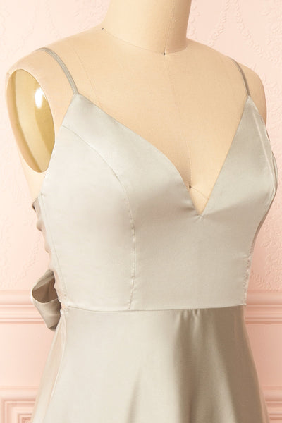 Prudence Sage Tie-Back Midi Dress | Boutique 1861 side