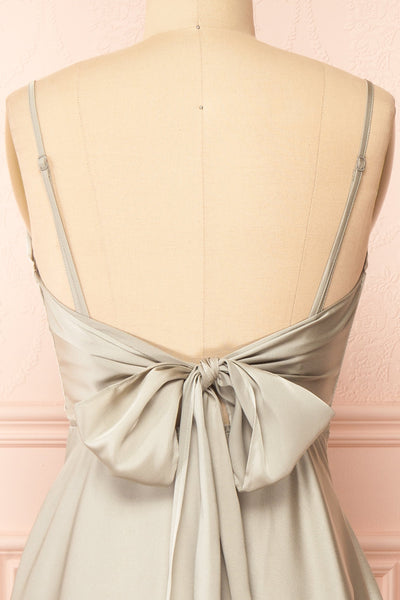 Prudence Sage Tie-Back Midi Dress | Boutique 1861 back