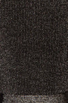 Punata Black & Silver Ribbed Knit Midi Dress | La petite garçonne fabric
