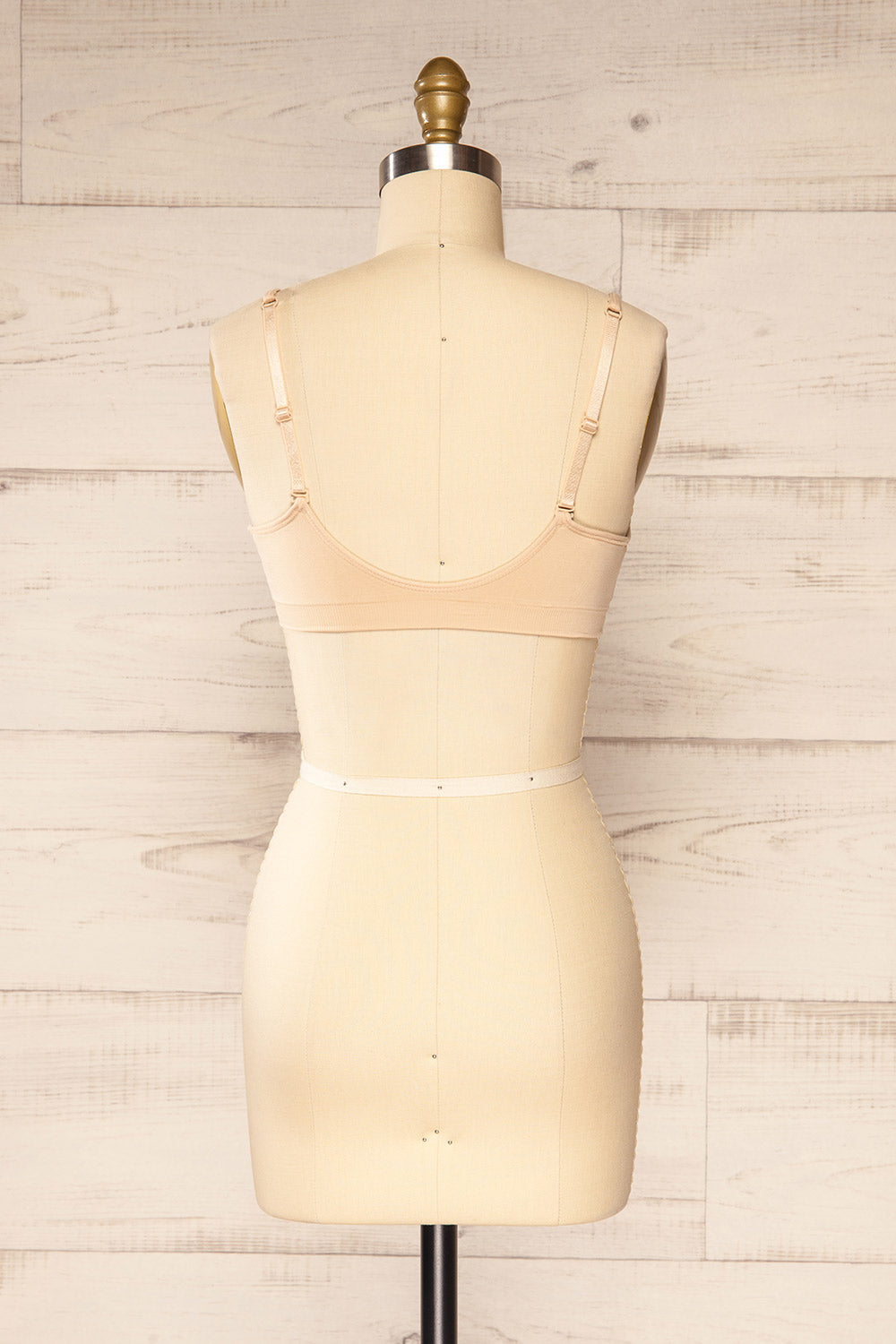 Pyzdry Beige Padded Stretchable Bralette | La petite garçonne back view