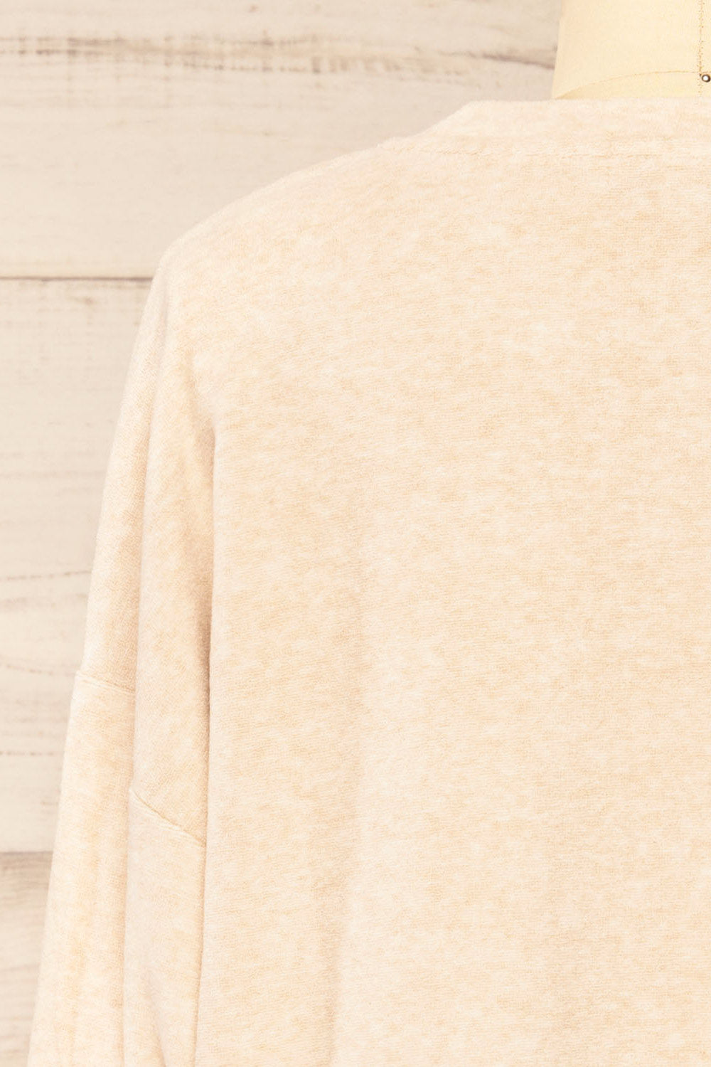 Qarth Beige Oversized Round Neck Sweater | La petite garçonne back