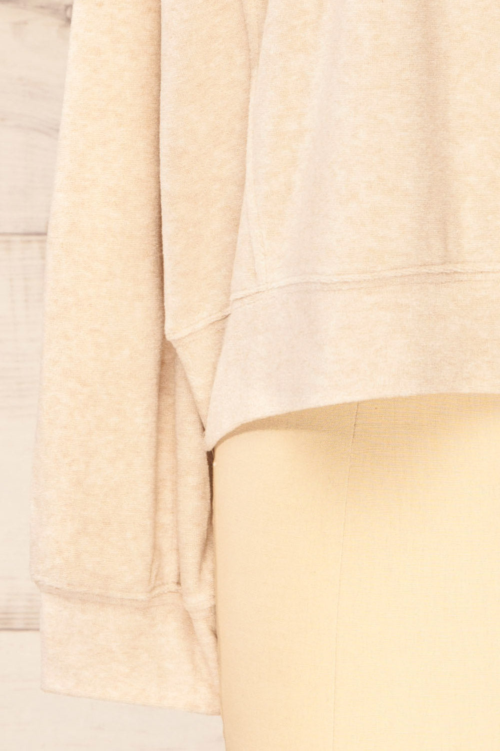 Qarth Beige Oversized Round Neck Sweater | La petite garçonne bottom