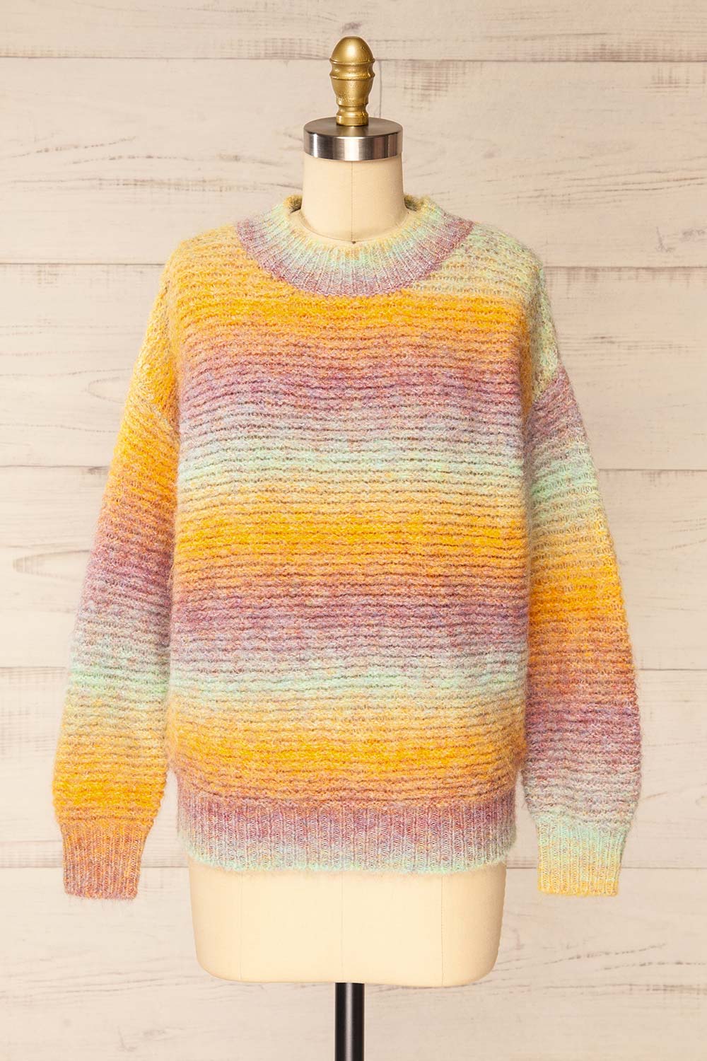 Queeri Multicolor Knitted Sweater | La petite garçonne front view