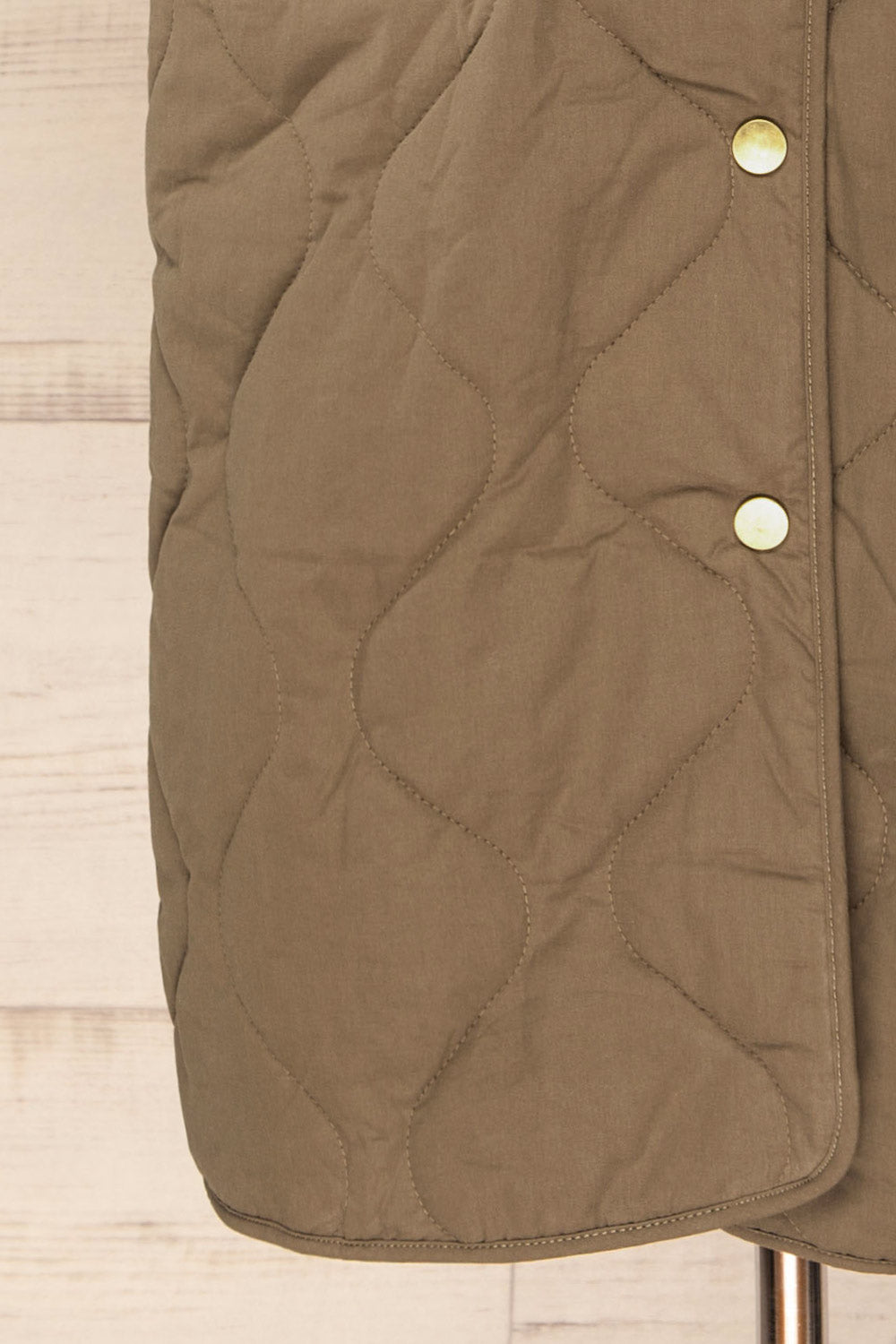 Quelimane Long Quilted Khaki Coat | La petite garçonne bottom