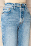 Quimper High Rise Straight Leg Jeans | La petite garçonne side close-up
