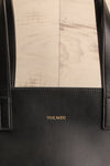 Quinsley Black Recycled Vegan Leather Tote Bag | La petite garçonne detail