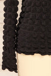 Raguel Black Popcorn Textured Long-Sleeved Top | La petite garçonne bottom