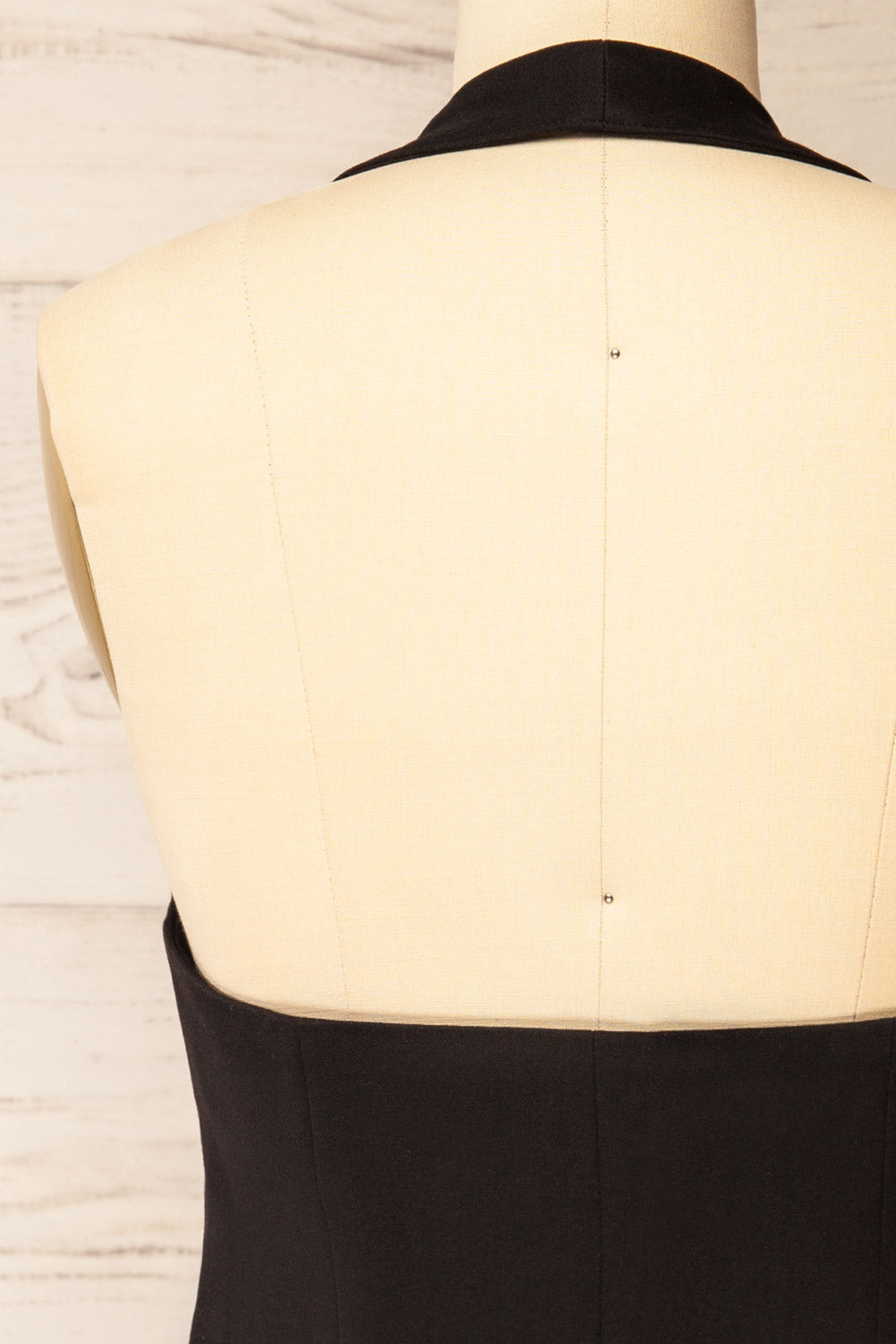 Raichur Black Structured Halter Top | La petite garçonne back