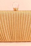 Raje Gold Sparkly Evening Clutch | Boutique 1861 front close-up