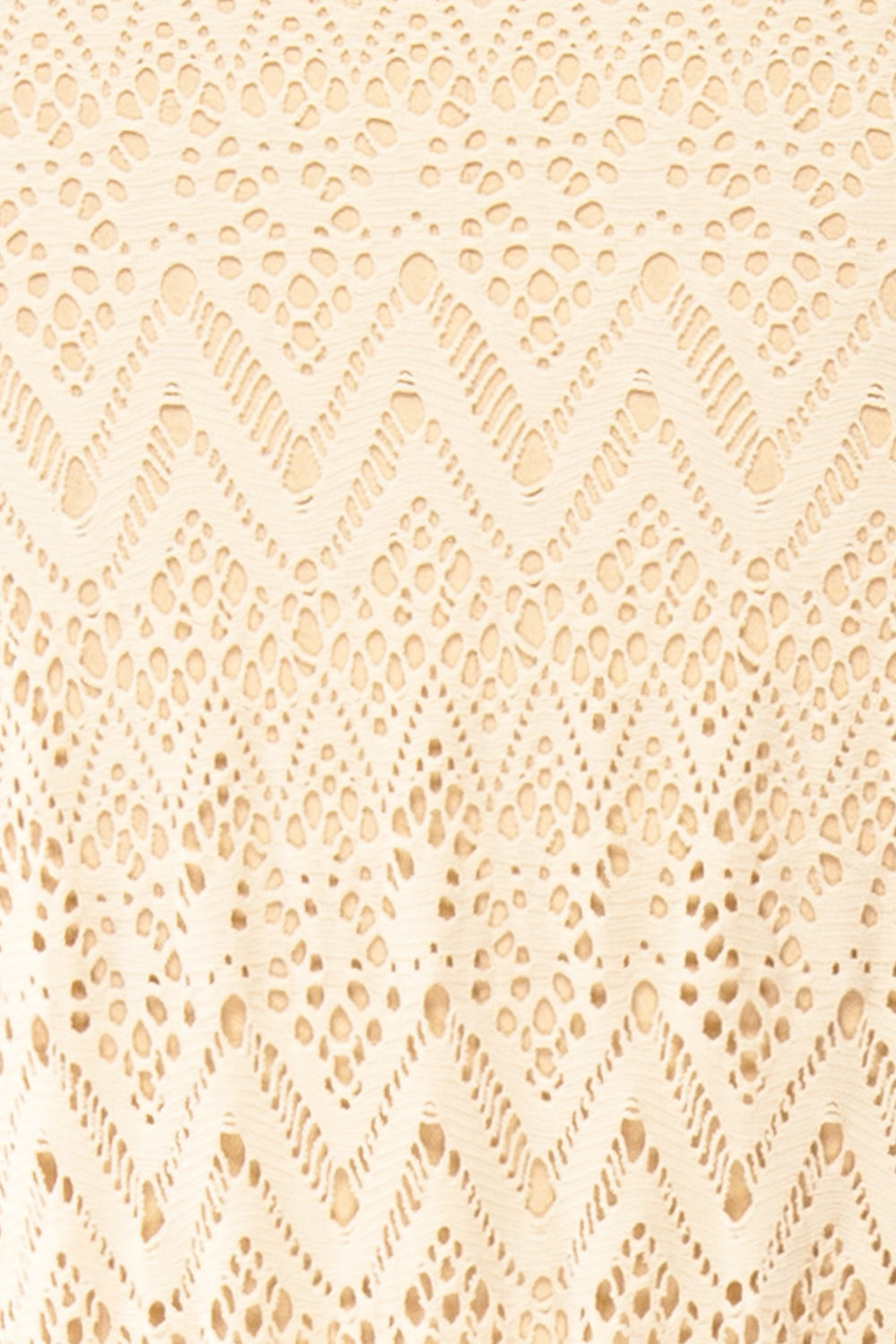 Ramira Beige Long Crochet Kimono w/ Short Sleeves | Boutique 1861 fabric 