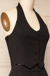 Ramses Black Jumpsuit w/ Halter-Neck Vest Top | La petite garçonne side