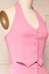 Ramses Pink Jumpsuit w/ Halter-Neck Vest Top | La petite garçonne side
