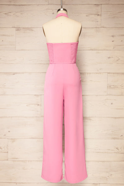 Ramses Pink Jumpsuit w/ Halter-Neck Vest Top | La petite garçonne back view