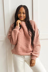 Raquel Blush Round Collar Sweater | La petite garçonne on model