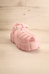 Rarea Pink Platform Fisherman Sandals | La petite garçonne front view