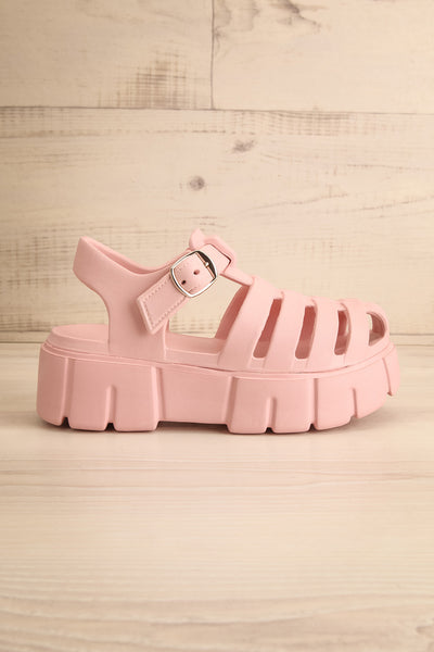Rarea Pink Platform Fisherman Sandals | La petite garçonne side view