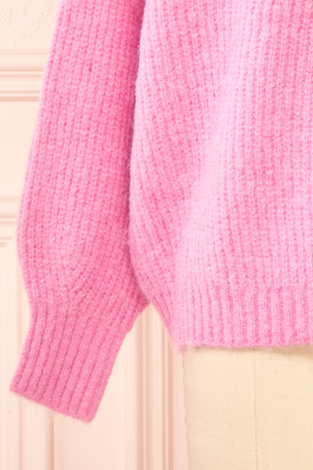 Reese Pink Oversized Sweater | Boutique 1861 bottom