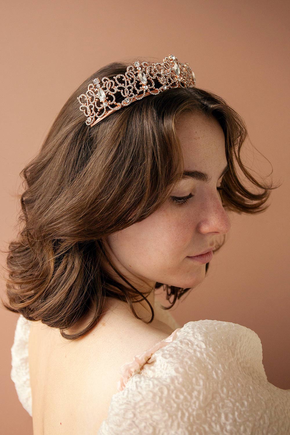 Reine du Nil Rosegold Headpiece with Crystals | Boudoir 1861 model