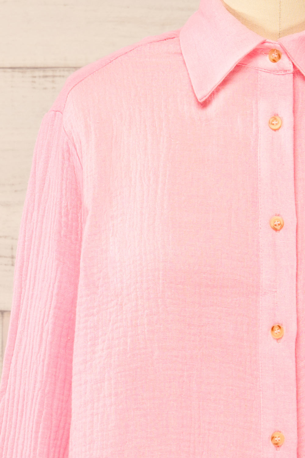 Remington Pink Long Translucent Shirt | La petite garçonne front