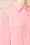 Remington Pink Long Translucent Shirt | La petite garçonne side