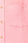 Remington Pink Long Translucent Shirt | La petite garçonne fabric