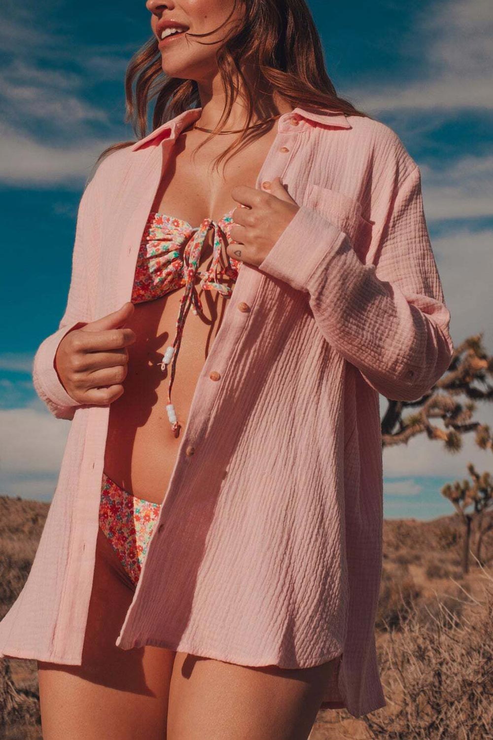 Remington Pink Long Translucent Shirt | La petite garçonne