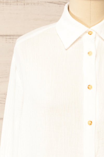 Remington White Long Translucent Shirt | La petite garçonne front