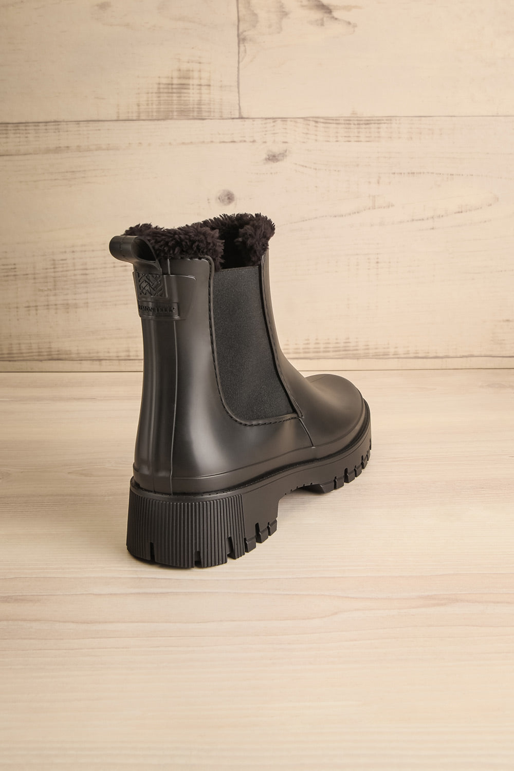 Renie Black Faux-Fur Lined Winter Boots | La petite garçonne back view