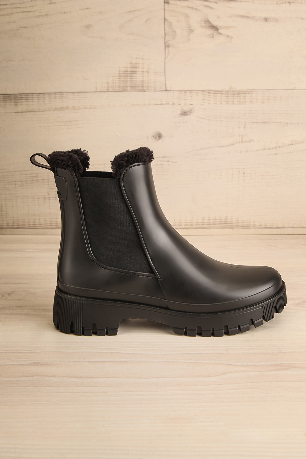 Renie Black Faux-Fur Lined Winter Boots | La petite garçonne side view