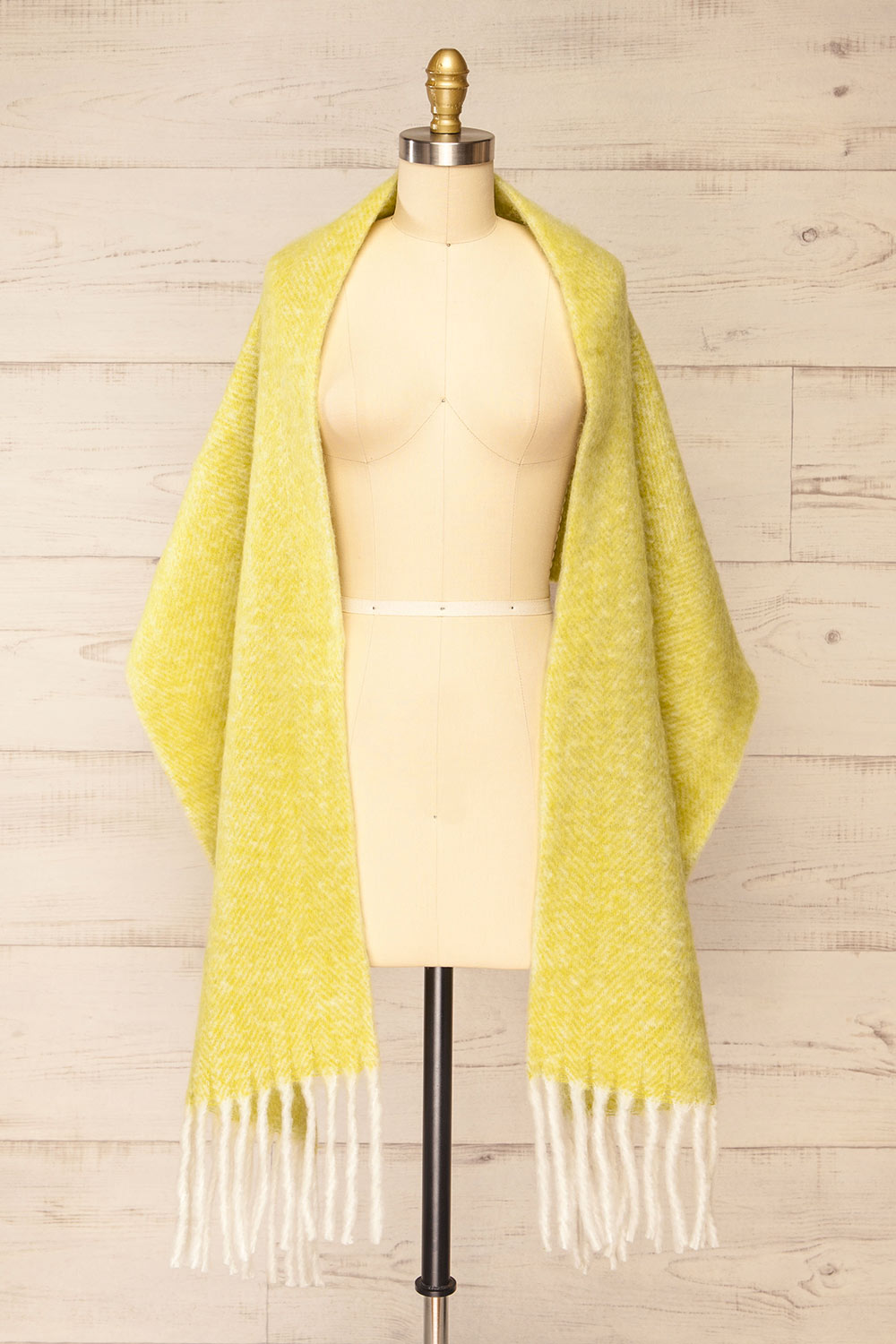 Requi Green Oversized Soft Knit Scarf | La petite garçonne  shawl view