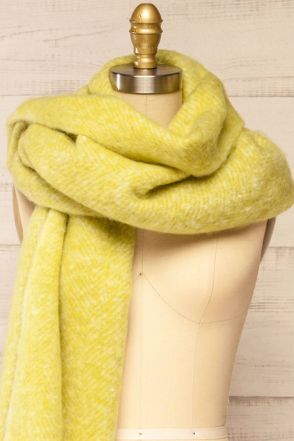 Requi Green Oversized Soft Knit Scarf | La petite garçonne  side